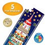 STEM Puzzle inalt de podea Racheta 123 cu peste 50 de piese 152.4 cm inaltime 3-6 ani
